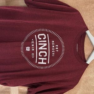 Cinch half sleeve tee shirt red